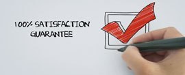 100 % satisfaction guarantee
